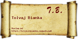Tolvaj Bianka névjegykártya